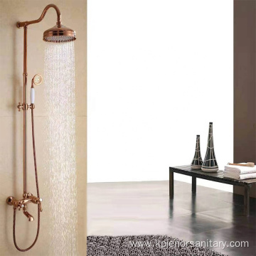 Wall-mounted bathroom shower set